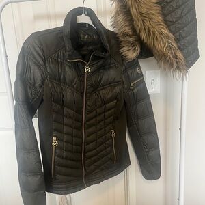 Michael Kors Women's Puffer Jacket - Dark Olive